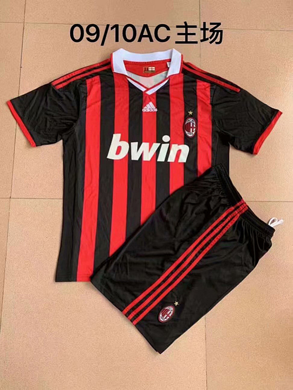 2009-10 AC Milan Home Retro Adults And Kids Jerseys