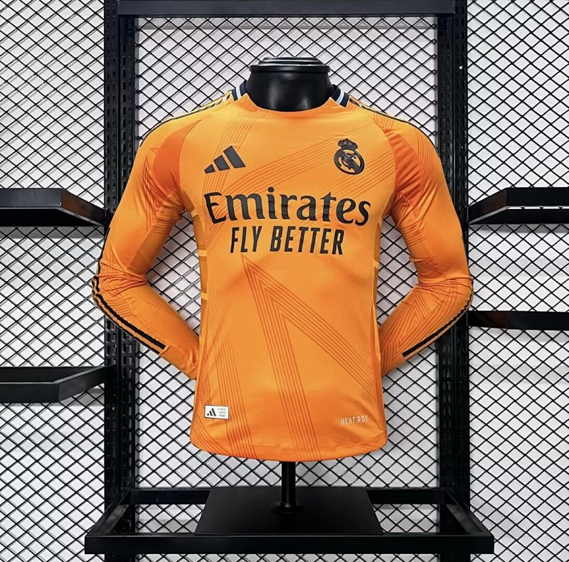 24-25 Real Madrid Away Player Version Long Sleeve Jerseys