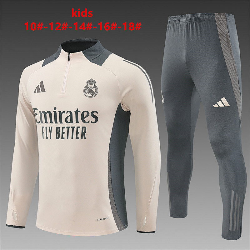24-25 Real Madrid Kids Long Sleeve Training Suit