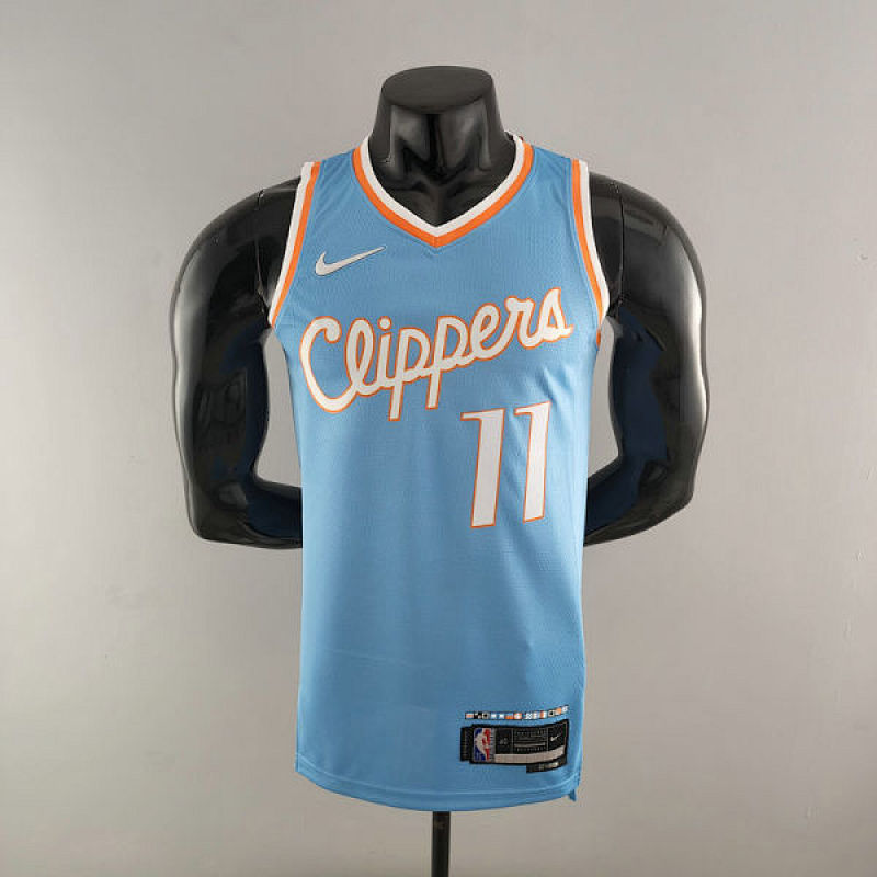 2022 WALL#11 Los Angeles Clippers City Edition NBA Jersey Blue S-XXL
