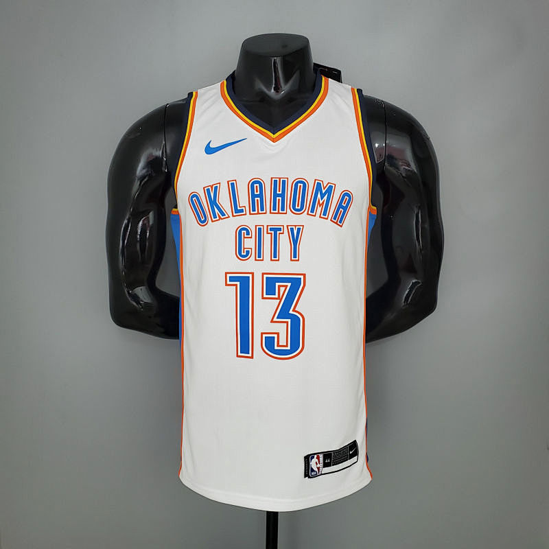 GEORGE#13 Thunder White NBA Jersey S-XXL