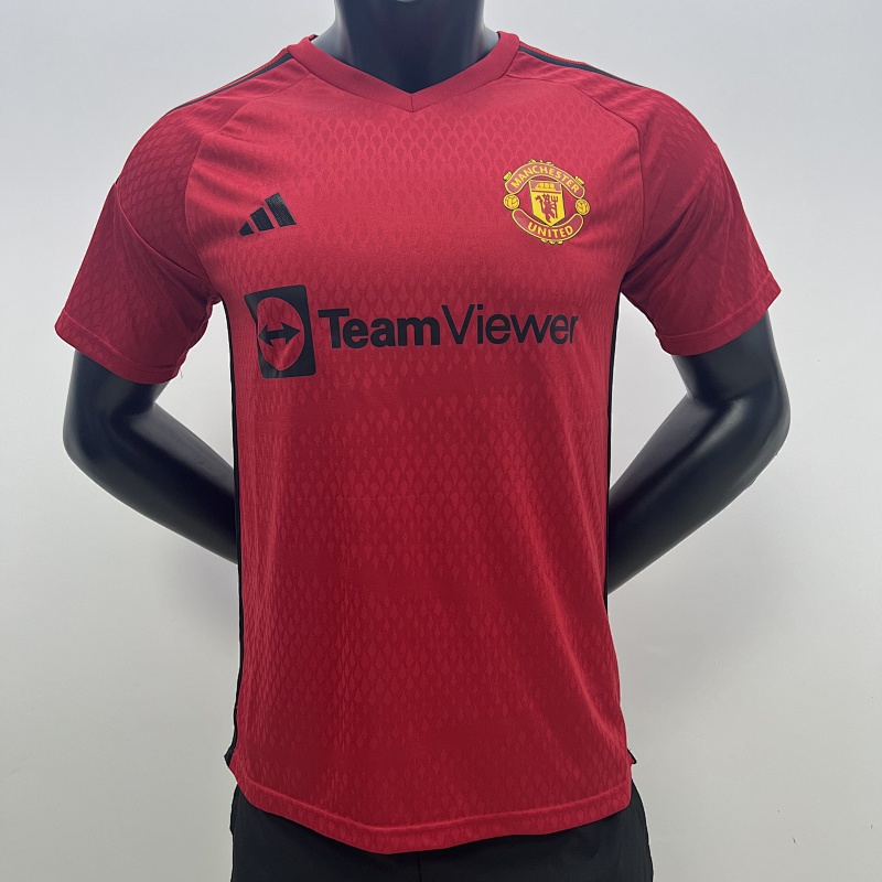 23-24 M-anchester U-nited Red Training Player Version Jerseys