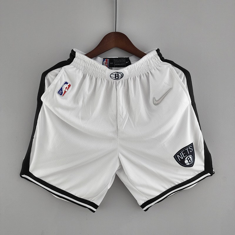 75th anniversary Brooklyn Nets White NBA shorts S-XXL