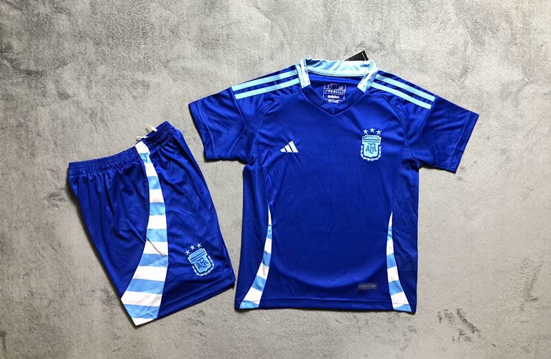 2024 Argentina Away Kids Jerseys