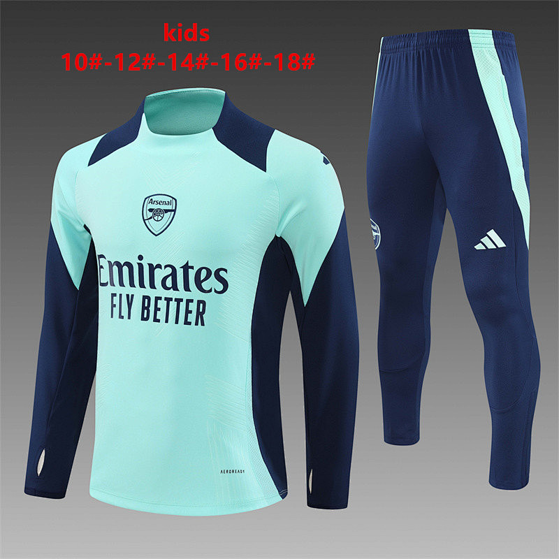 24-25 Arsenal Kids Player Version Long Sleeve Training Suit