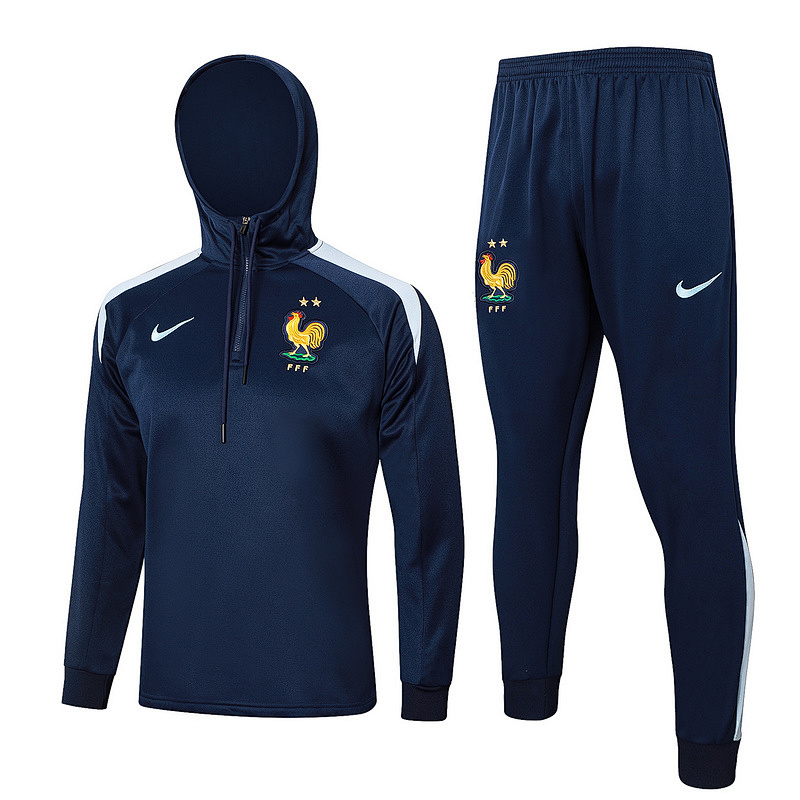 2024 France Hoodie Long Sleeve Training Suit