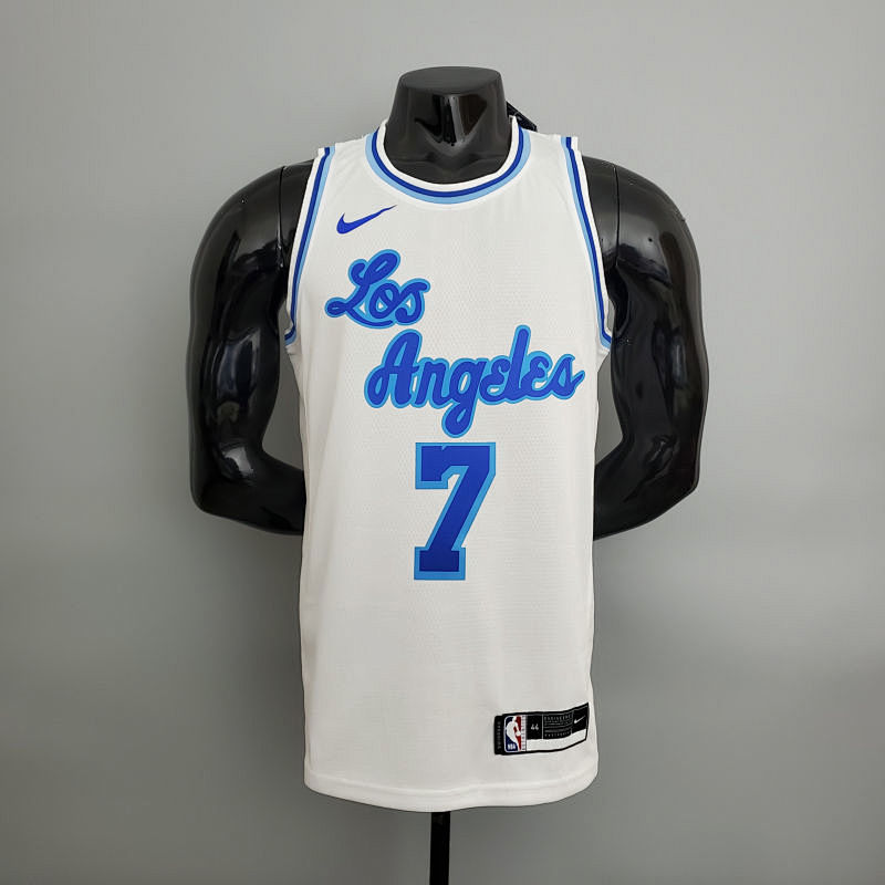 Lakers Anthony#7 Latin Night (High Head) White NBA Jersey S-XXL