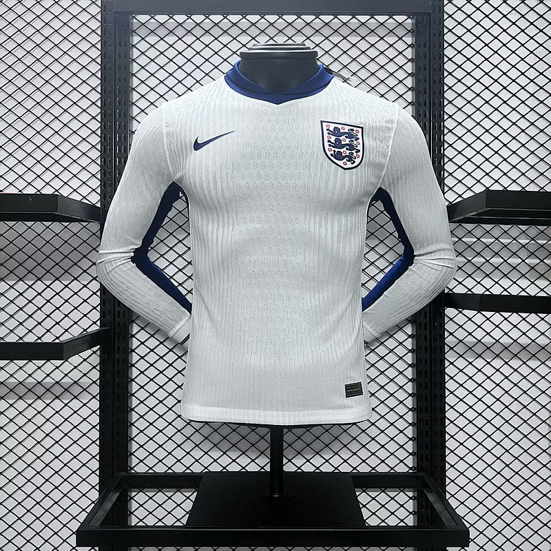 2024 England Home Player Version Long Sleeve Jerseys