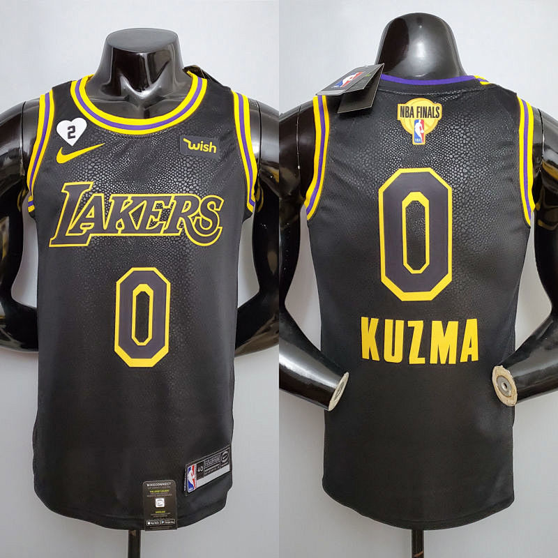 New KUZMA #0 Lakers black NBA jersey Size XS-XXL