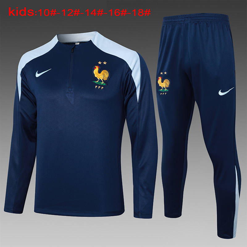 2024 France Kids Long Sleeve Training Suit
