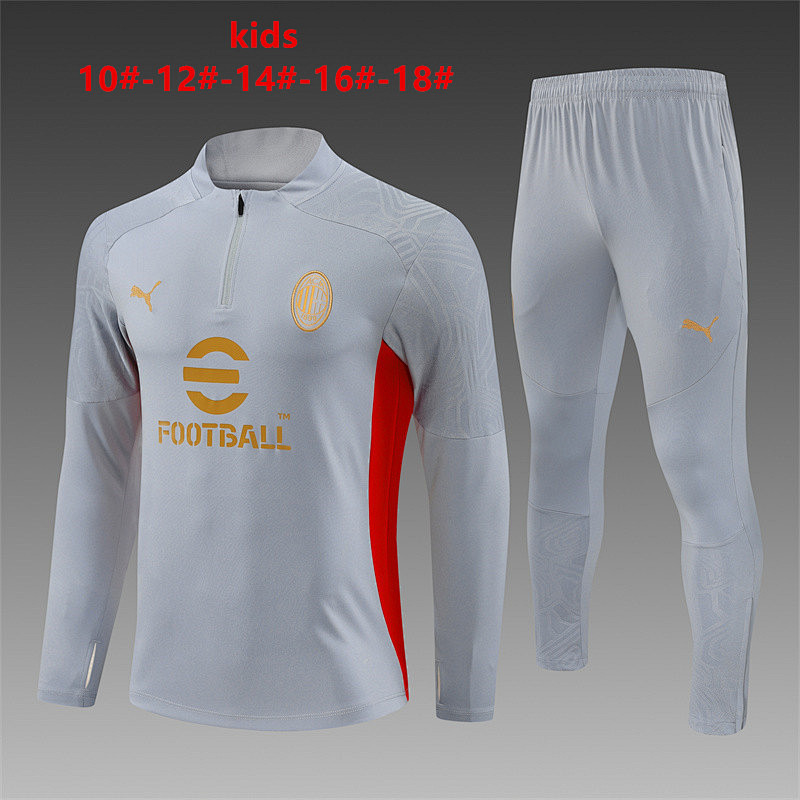 24-25 AC Milan Kids Long Sleeve Training Suit