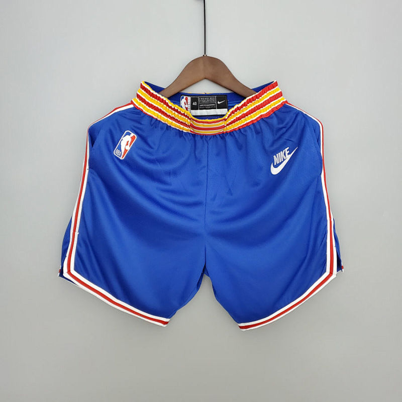 75th Anniversary Warriors Retro Shorts Blue S-XXL