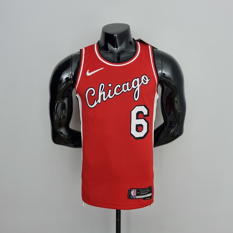 75th Anniversary 2022 Season Chicago Bulls CARUSO #6 City Edition Red NBA Jersey S-XXL