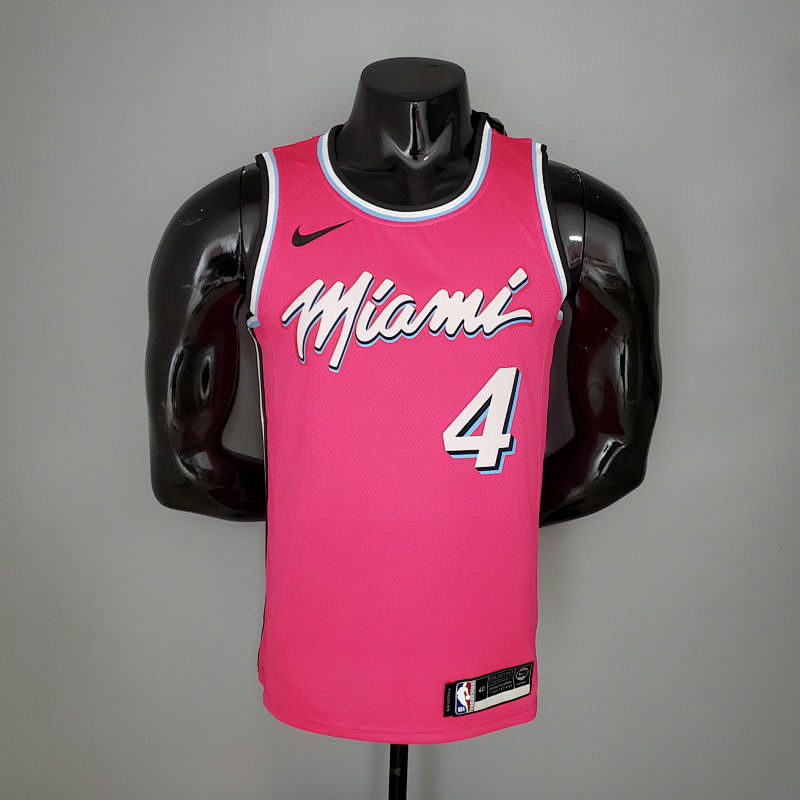 OLADIPO#4 Miami Heat V-neck pink NBA jersey Size S-XXL