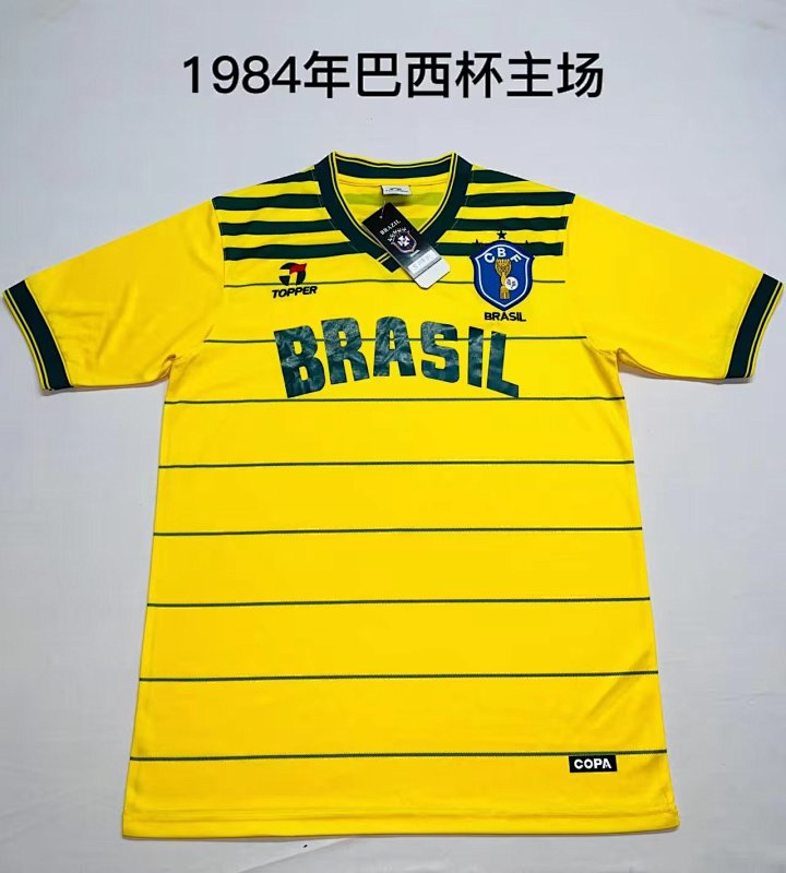 1984 Brazil Home Retro Jerseys