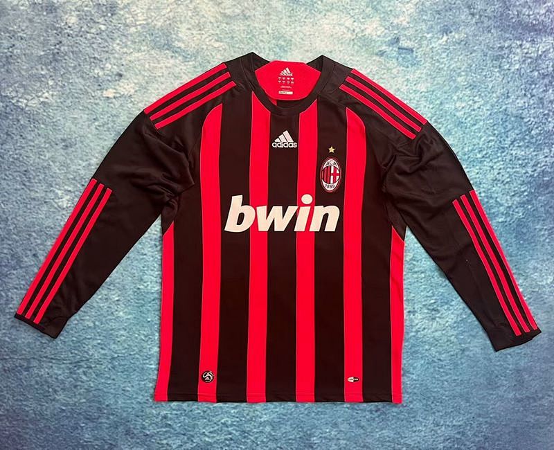 08-09 AC Milan Home Retro Long Sleeve Jerseys