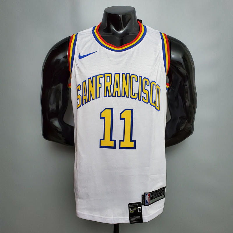 Thompson #11 Golden State Warriors Retro white NBA jersey Size XS-XXL