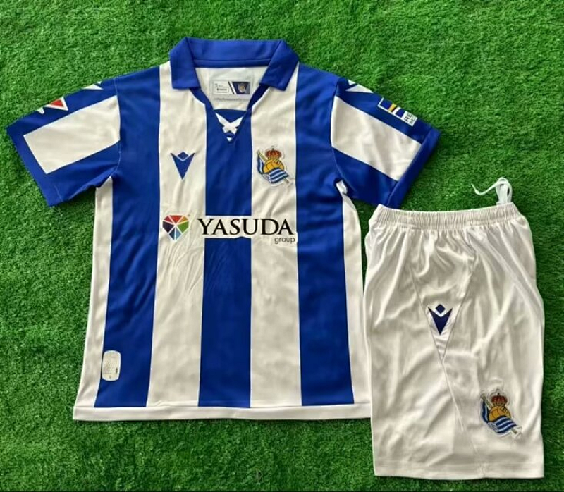 24-25 Real Sociedad Home Kids Jerseys