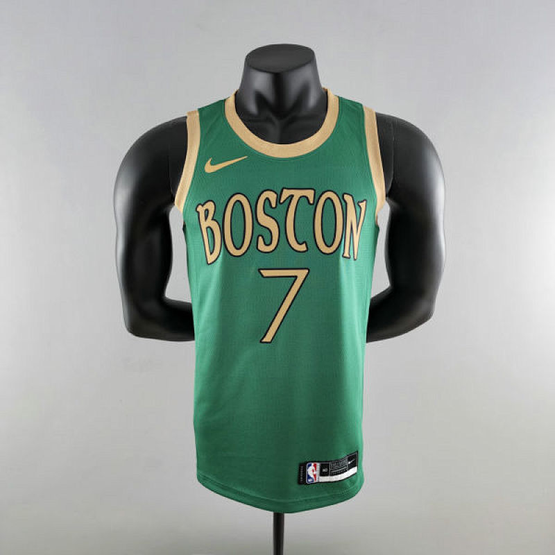 2020 BROWN#7 Boston Celtics City Edition Green NBA Jersey S-XXL