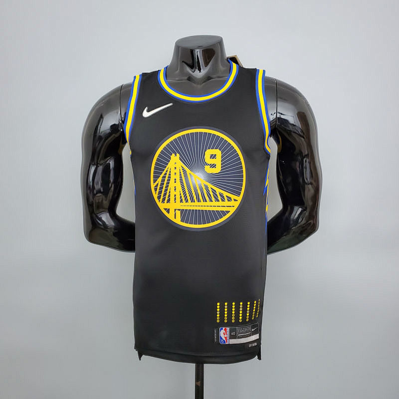 2022 75th Anniversary Iguodala #9 Warriors City Edition Black NBA Jersey S-XXL