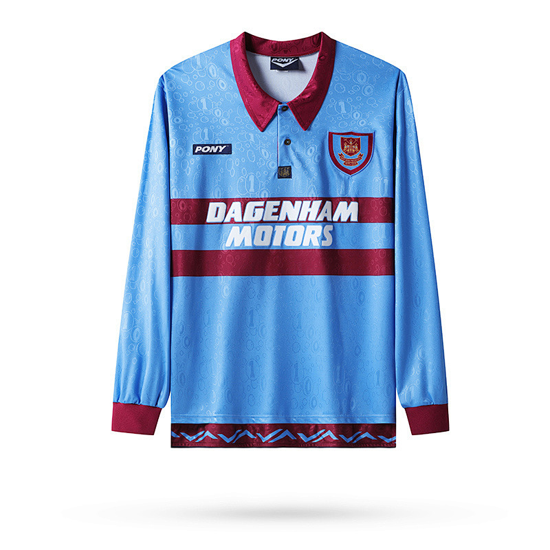 1995-97 West Ham United Away Retro Long Sleeve Jerseys