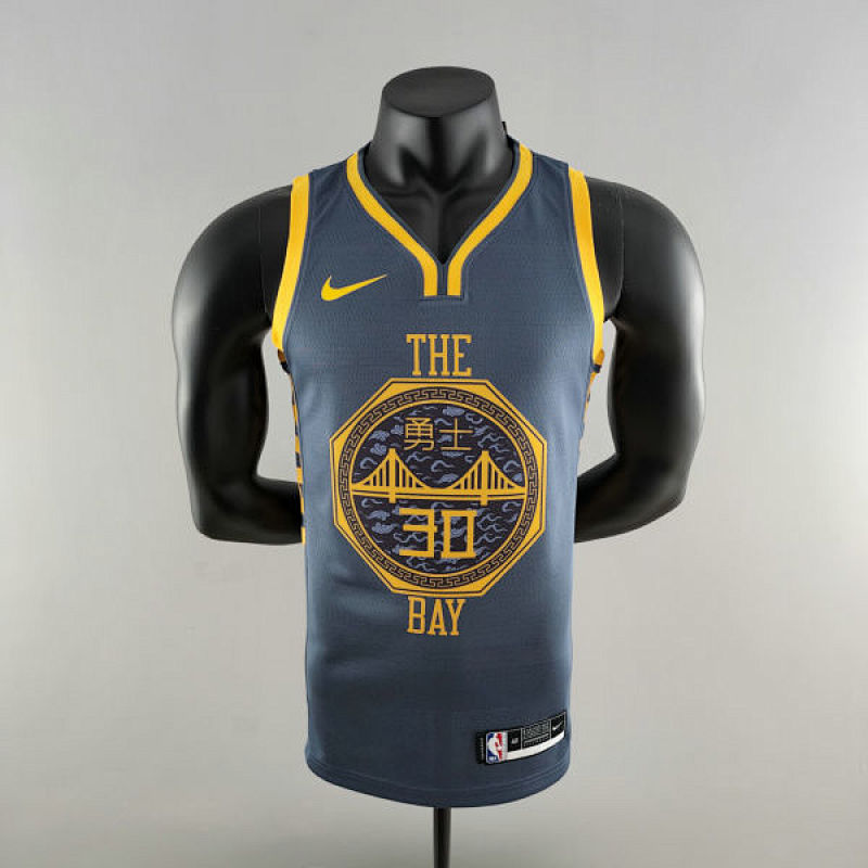 2018 Curry#30 Golden State Warriors Grey NBA Jersey S-XXL
