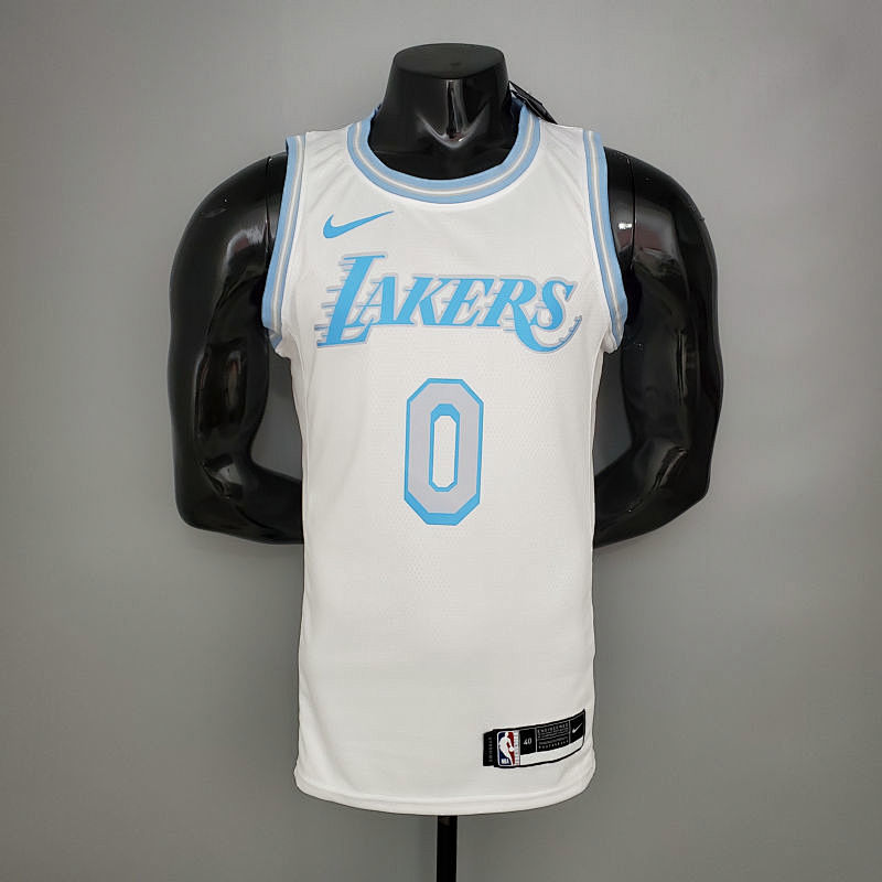 New Lakers KUZMA #0 Crew Neck Retro Limited Edition White S-XXL