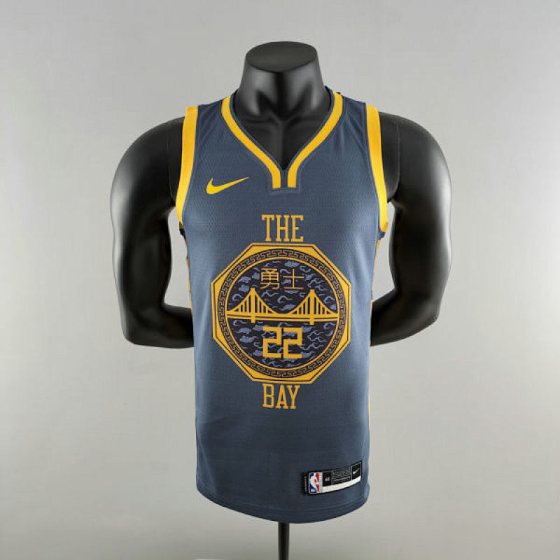 2018 WIGGINS #22 Golden State Warriors Grey NBA Jersey S-XXL