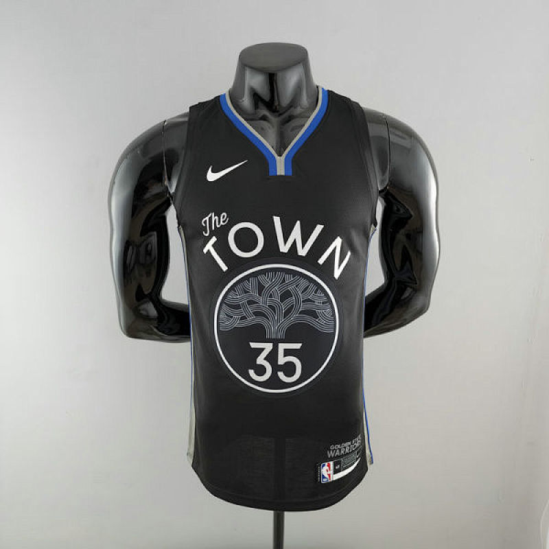 2020 DURANT #35 Warriors City Edition Black Grey NBA Jersey S-XXL