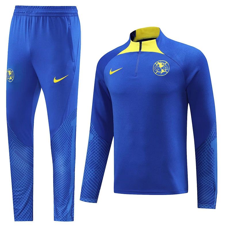 23-24 Club America Blue Long Sleeve Training Suit