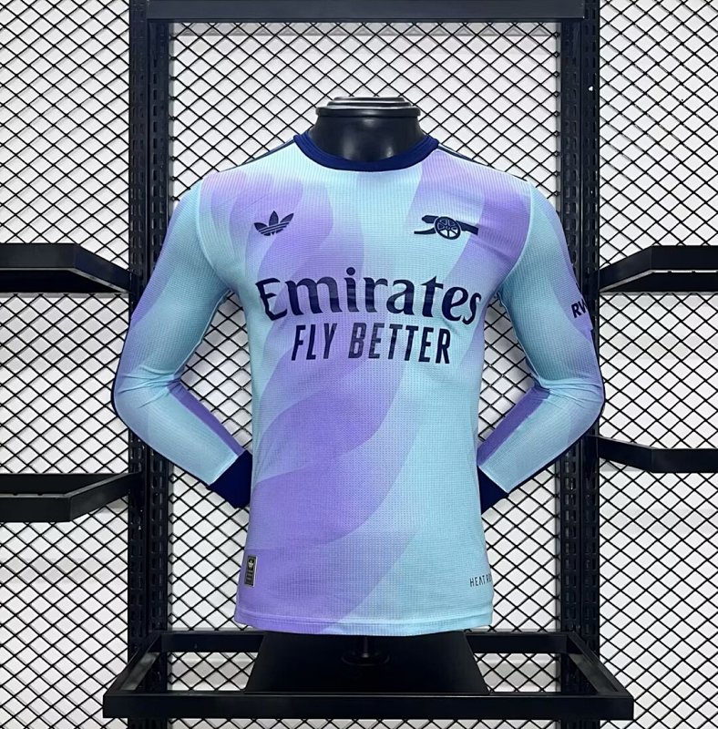 24-25 Arsenal Third Player Version Long Sleeve Jerseys