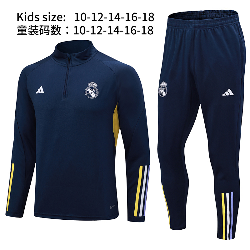 23-24 Real Madrid Kids Long Sleeve Training Suit