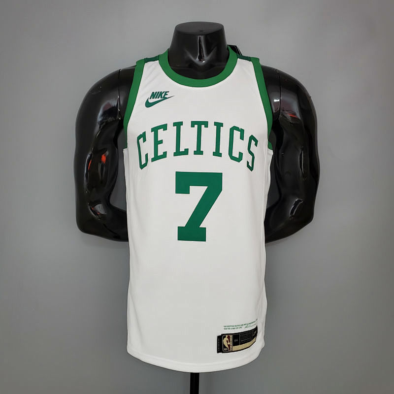 BROWN#7 75th Anniversary Celtics White NBA Jersey S-XXL