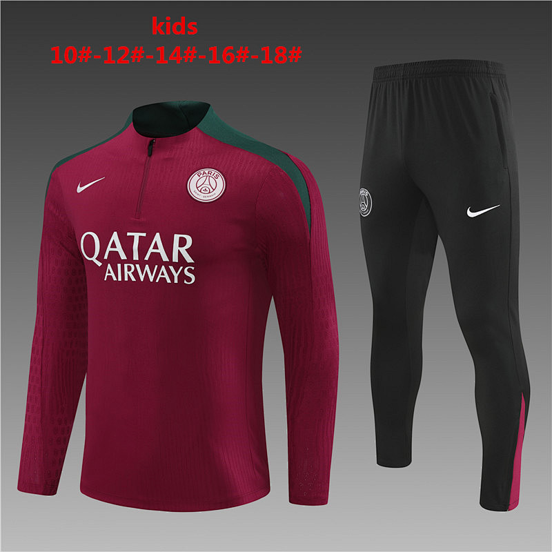 24-25 Paris Kids Player Long Sleeve Training Suit