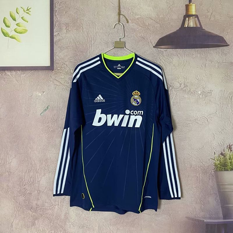10-11 Real Madrid Away Retro Long Sleeve Jerseys