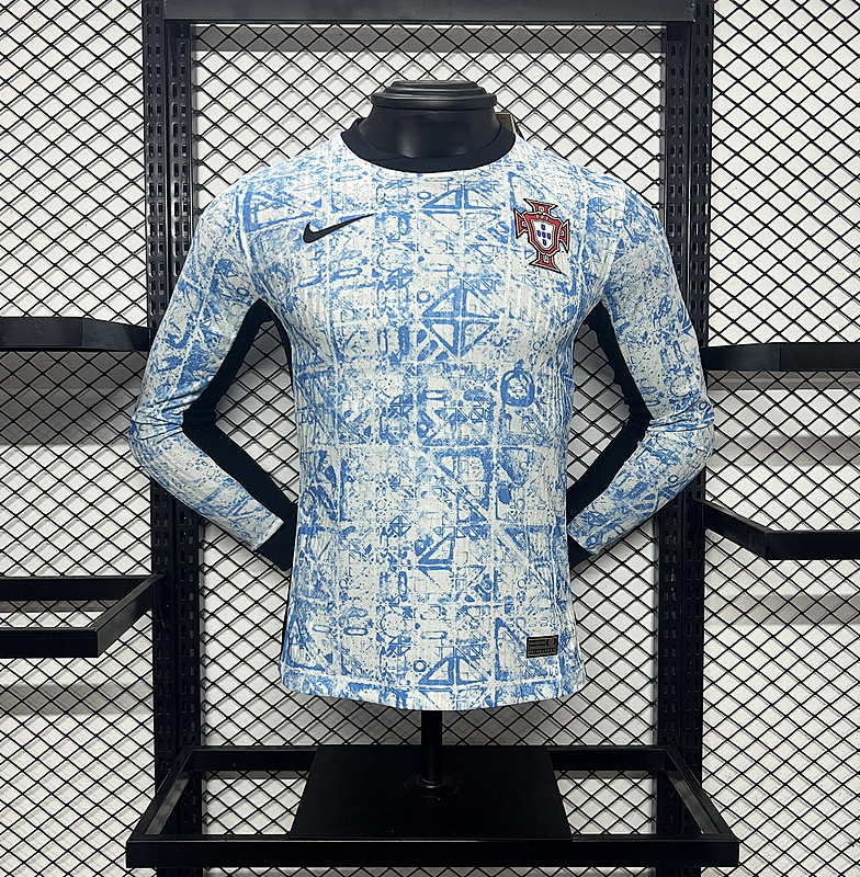 2024 Portugal Away Player Version Long Sleeve Jerseys