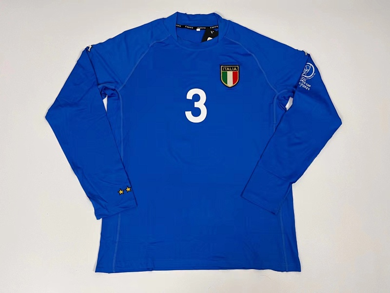 2002 Italy Home Long Sleeves Jerseys