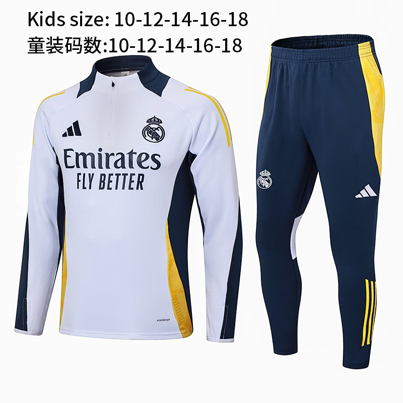 24-25 Real Madrid Kids Long Sleeve Training Suit