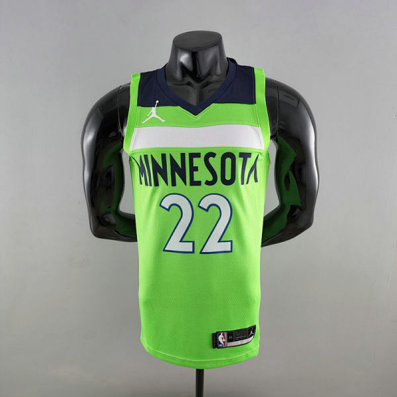 Minnesota Timberwolves Wiggins#22 Air Jordan NBA Jersey Blue S-XXL
