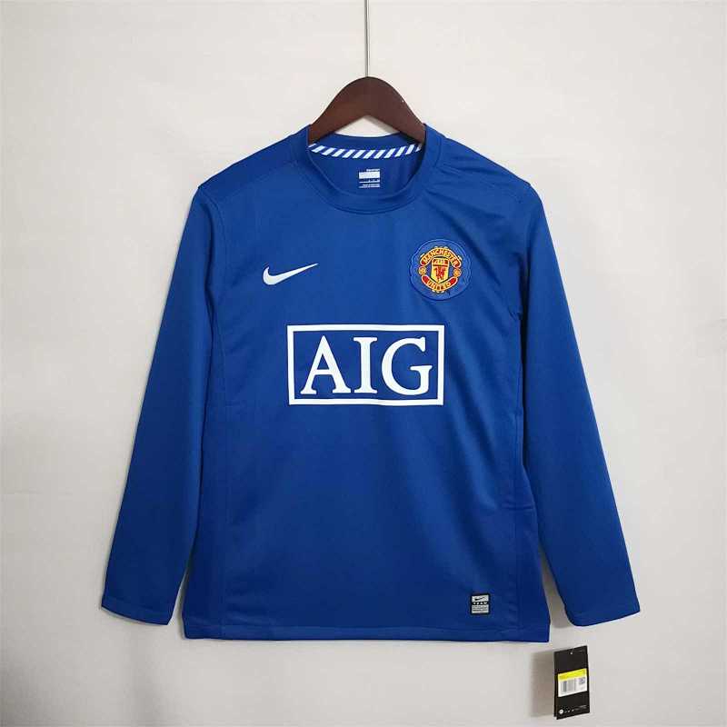08-09 M-anchester U-nited Away Long Sleeve Retro Jerseys