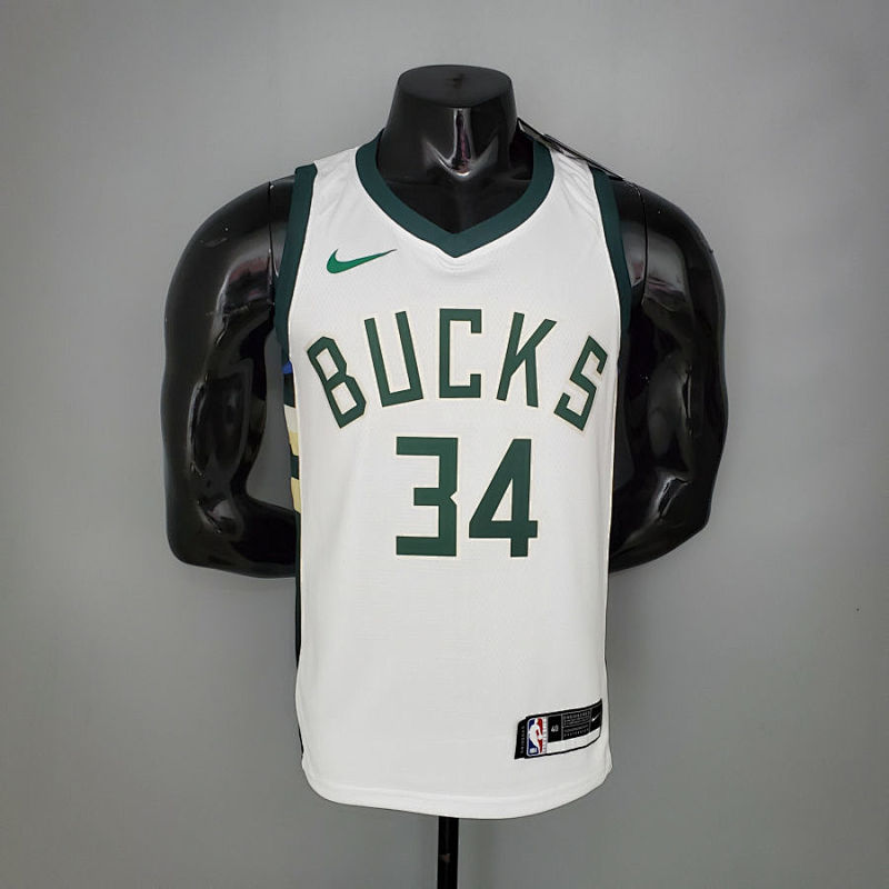 2021 Antetokounmpo #34 BUCKS Home White NBA Jersey S-XXL