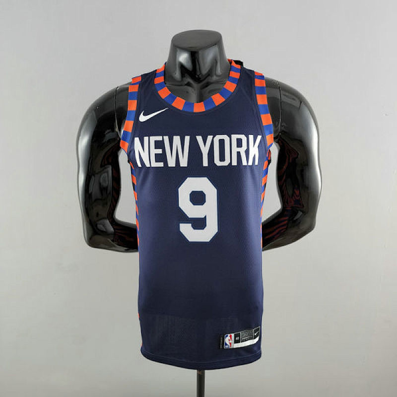 New York Knicks Barrett #9 Striped NBA Jersey S-XXL