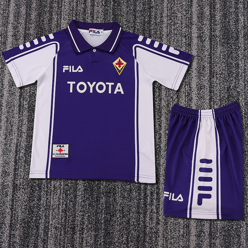 99-00 Fiorentina Home Kids Jerseys