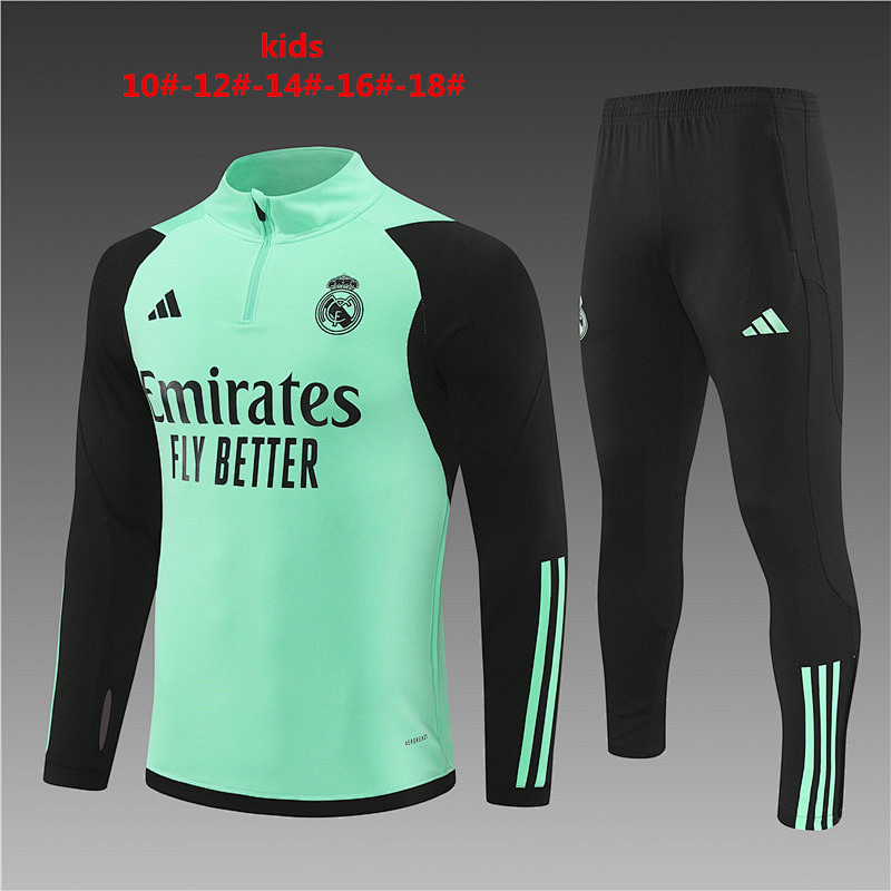 23-24 Real Madrid Kids Long Sleeve Training Suit