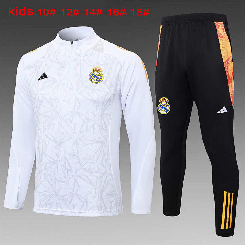 24-25 Real Madrid Kids Long Sleeve Training Suit