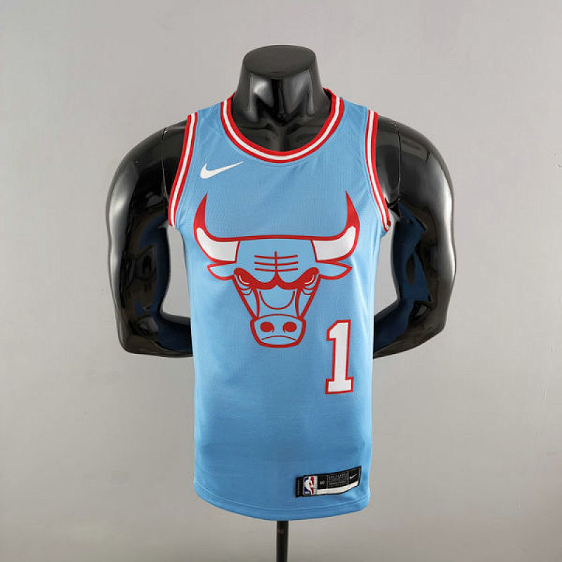 Chicago Bulls ROSE#1 Blue NBA Jersey S-XXL