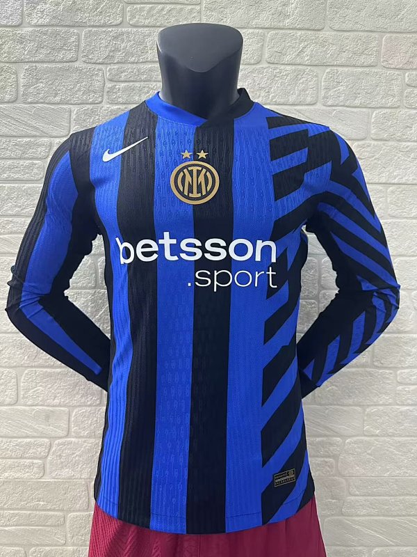 24-25 Inter Milan Home Player Version Long Sleeve Jerseys