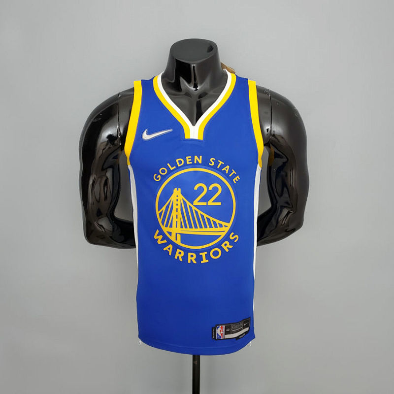 75th Anniversary WIGGINS#22 Warriors Blue NBA Jersey S-XXL