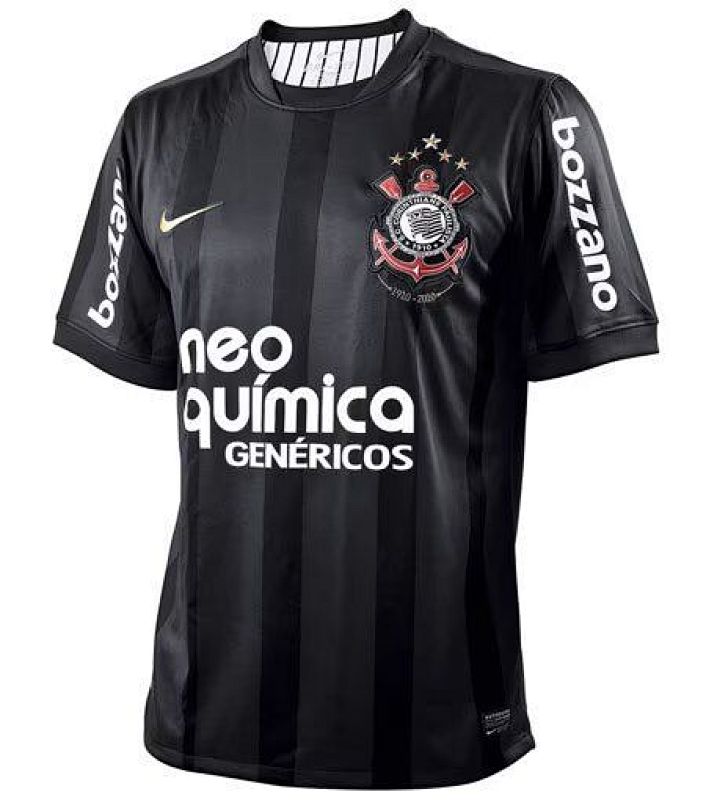10-11 Corinthians Away Black Retro Jerseys