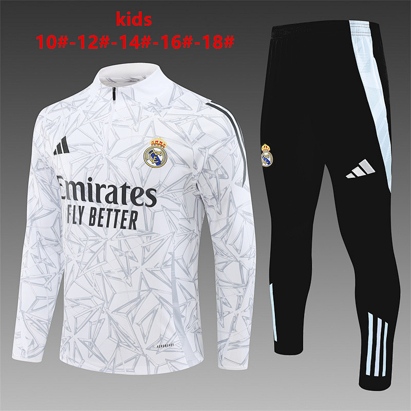 24-25 Real Madrid Kids Long Sleeve Training Suit